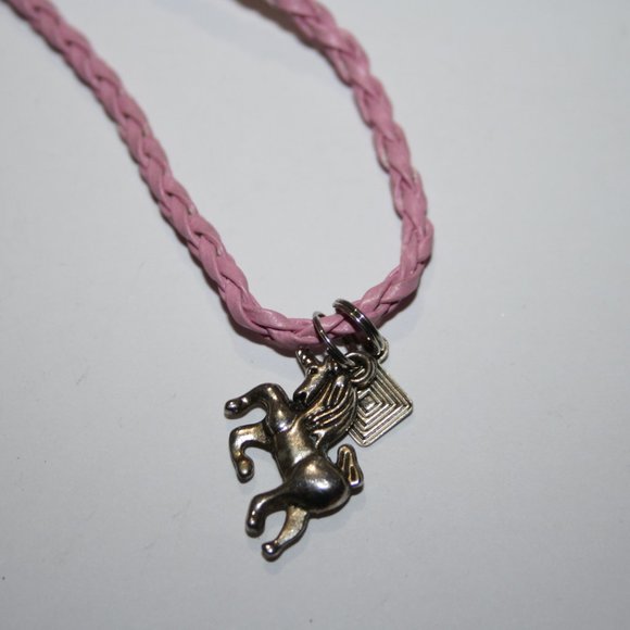 Cute pink and silver unicorn charm bracelet 7.5-9" - Picture 2 of 4